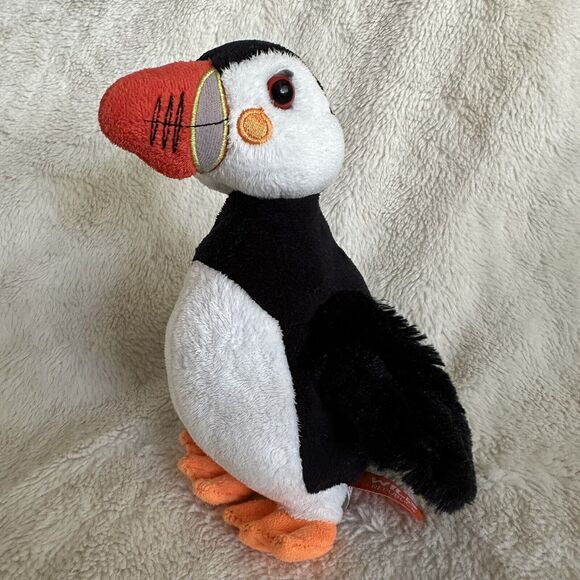 Wild Republic Puffin Bird 8” Realistic Plush Zoo Stuffed Animal - Picture 1 of 5